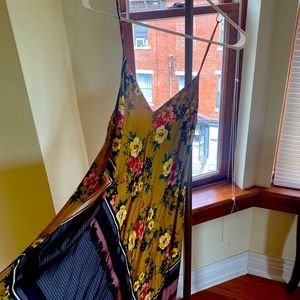 EUC Cami NYC Floral Silk Slip Dress Size Small